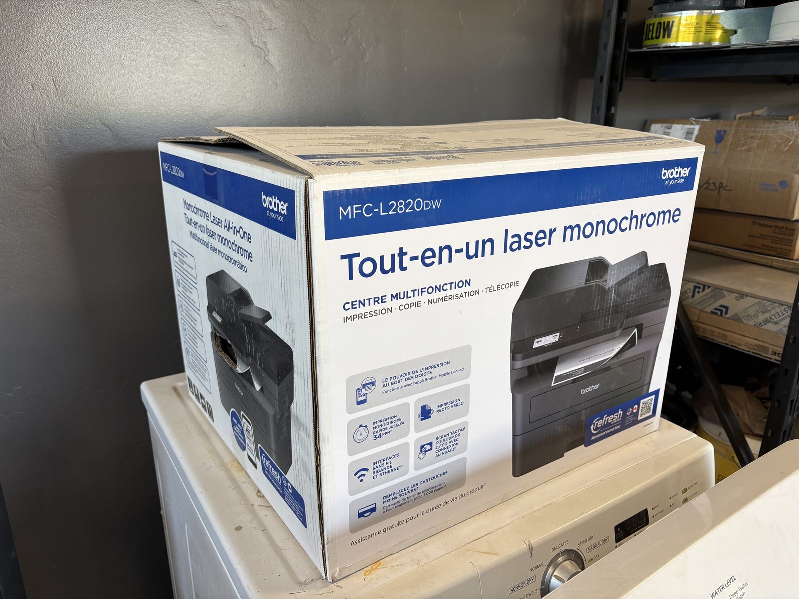 Brother MFC-L2820DW Monochrome Laser All-in-One Printer - Print, Copy, Scan, Fax - Wireless