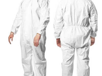 DuPont Tyvek 400 TY127S Disposable Protective Coverall with Respirator-Fit Hood and Elastic Cuff, White X LARGE & LARGE SIZES