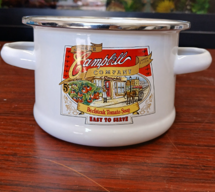 Vintage Campbell's Soup Co. Beefsteak Tomato Enamel Pot-Extras