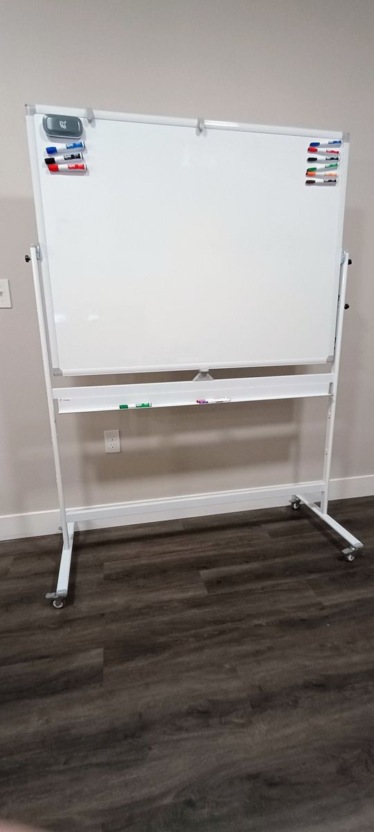 Whiteboard - 48 x 36 Kamelleo Double Sided Easel Style Whiteboard with Wheels