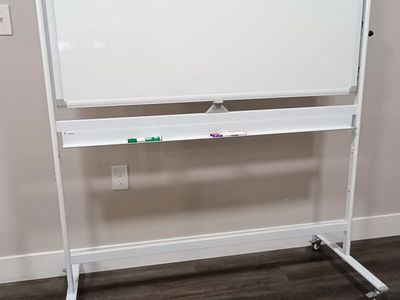 Whiteboard - 48 x 36 Kamelleo Double Sided Easel Style Whiteboard with Wheels