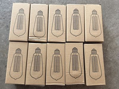 NEW! ST64 40W Light Bulbs 10 Pcs