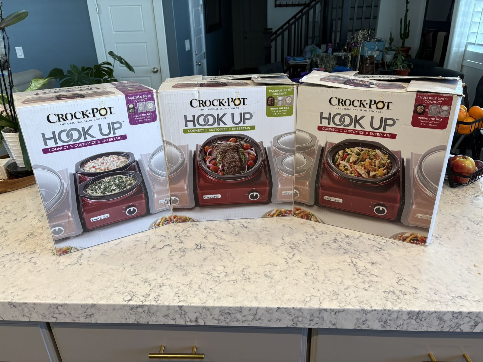 Crock Pot - Hook Up (2-1 QT Ovals, 1-3.5 QT Oval, 1-2QT Round)