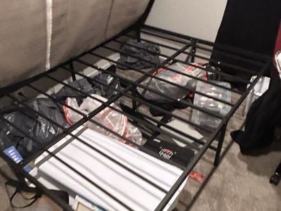 Foldable Queen Mattress And Metal Frame