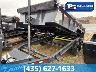 7x14 Lamar DT Dump Trailer - 24" Sides - 16K GVWR - 7 Gauge Floor, Telescopic