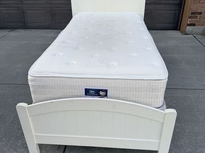 Twin Bed Frame, Mattress, Box Spring