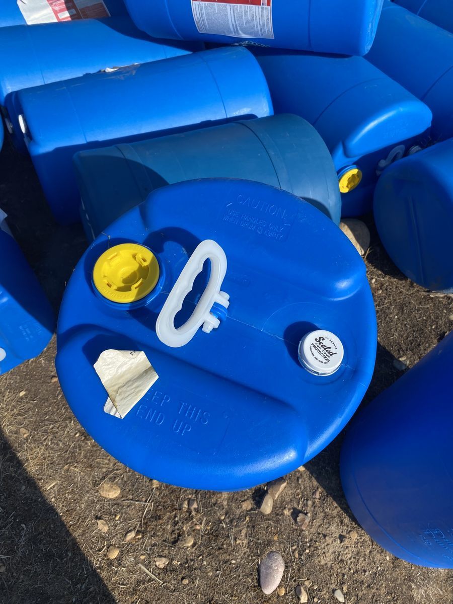 Blue plastic 