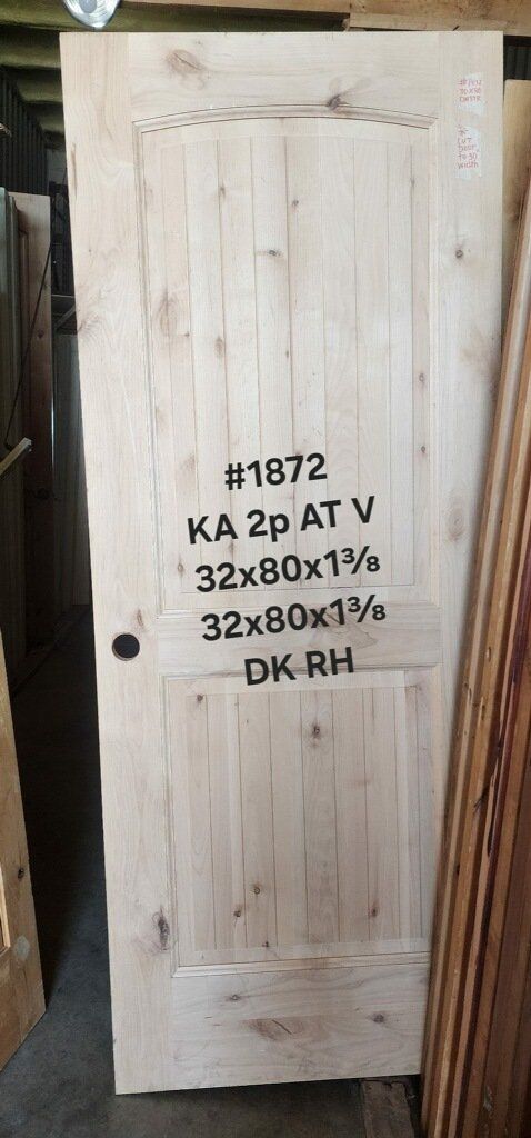 Unfinished Wood Interior Doors - Various Styles & Sizes (32x80, 30x80)
