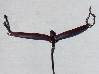 Western Leather Breast Collar Tack - Dark Brown