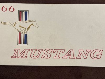 Vintage 1966 Ford Mustang Owner's Manual/Brochure - Classic Car Collectible