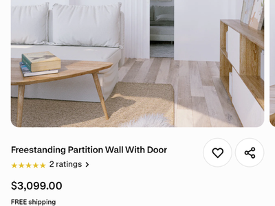 Freestanding Partition Wall With Door