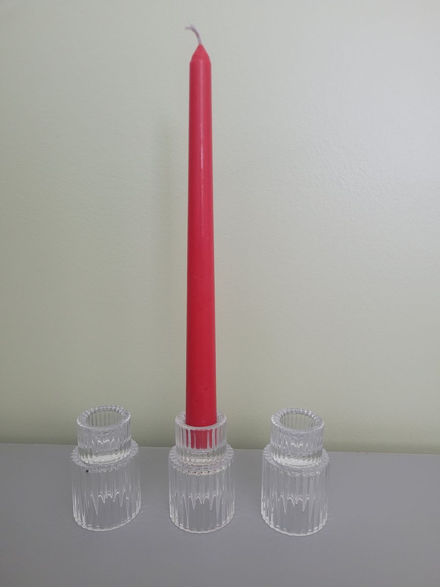 20 glass candlesticks