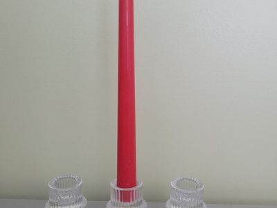 20 glass candlesticks