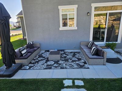 Outdoor Wicker Patio Sofa Set with Cushions & Pillows - Sofas & Coffee Table - 7 piece set
