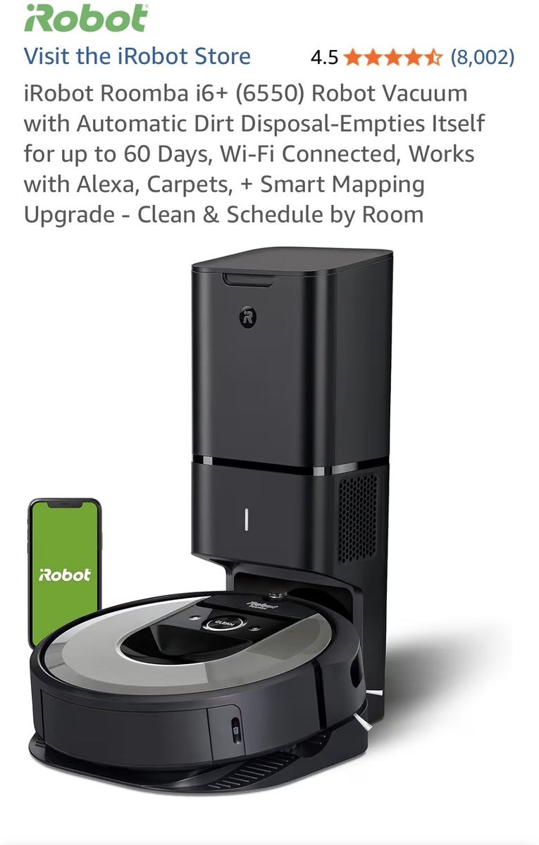 iRobot Roomba i6+ (6550) Robot Vacuum