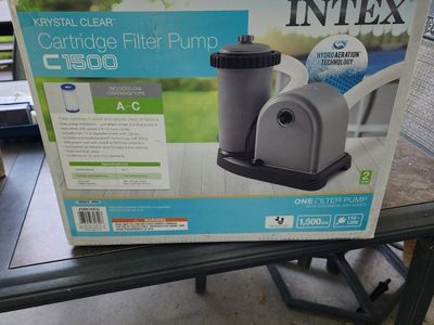 Intex Krystal Clear C1500 Cartridge Filter Pump with Hydro Aeration Technology,