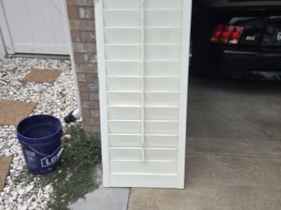 2 sets of white shutters