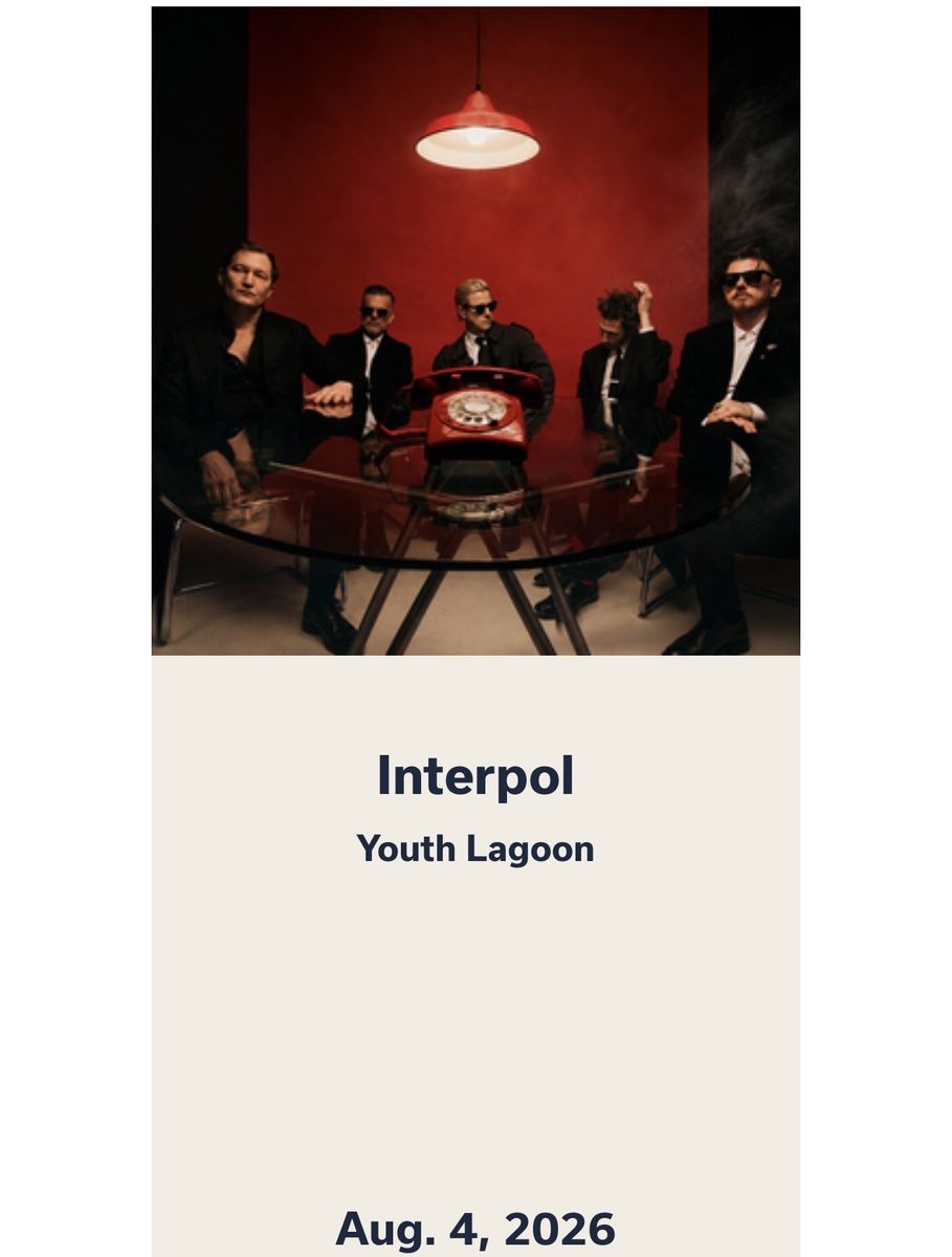 2 Interpol GA Lawn Tickets - Red Butte Garden (8/4)