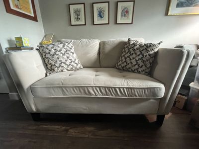 Velvet Cream Loveseat