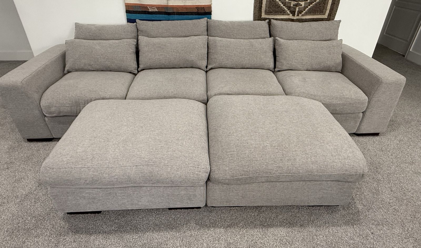Sofa w/ Double Foot Rests
