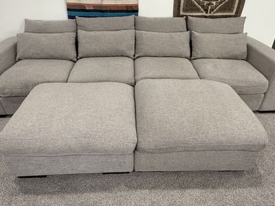 Sofa w/ Double Foot Rests