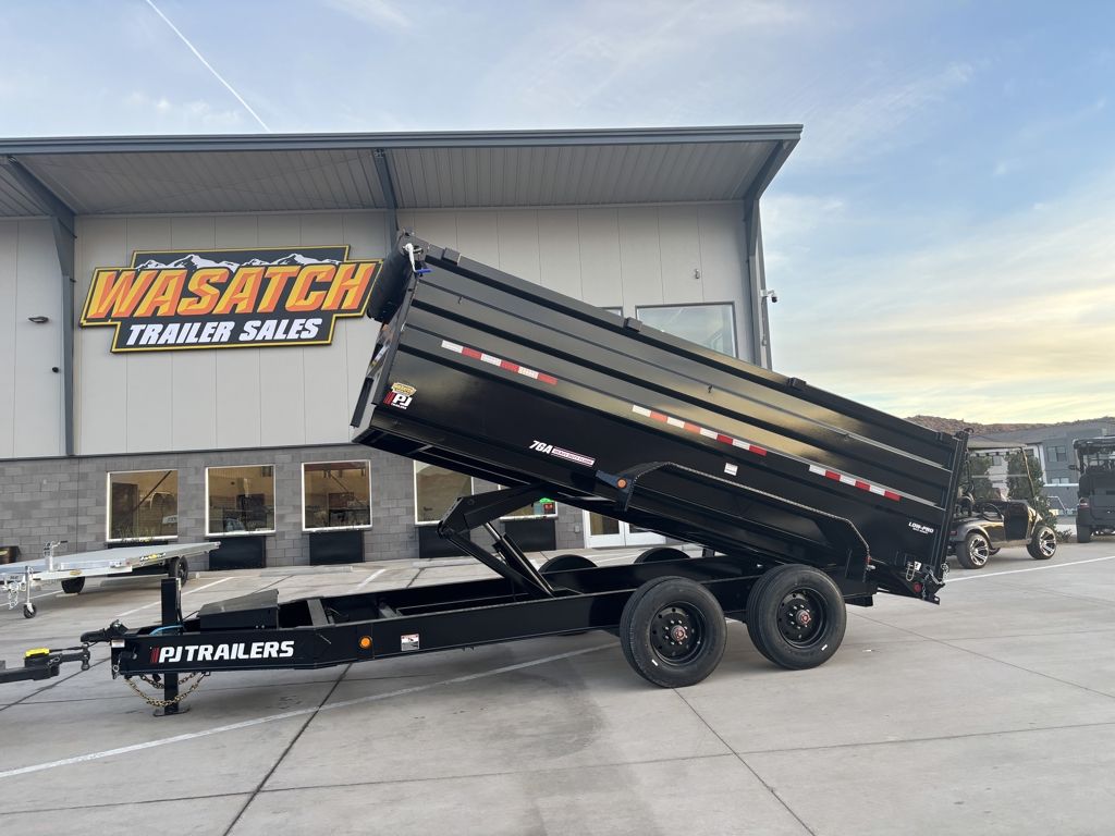 2026 PJ Trailers 7x16 DE HD Low Pro Dump 4' Sides