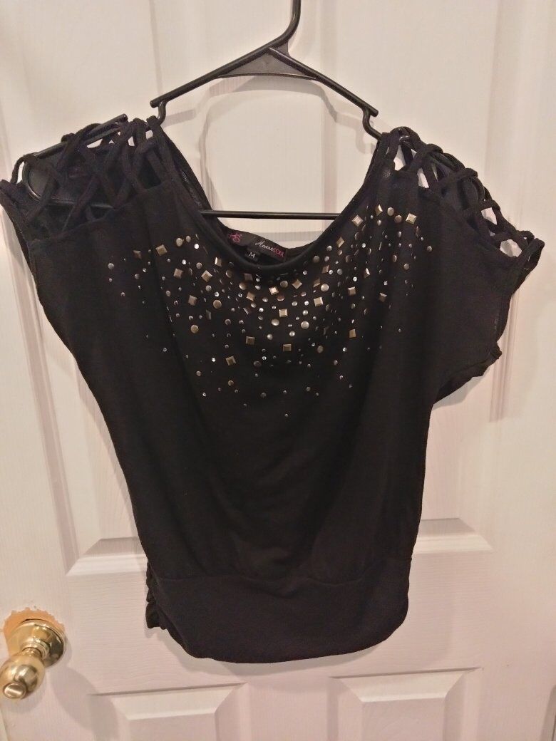 Black studded top