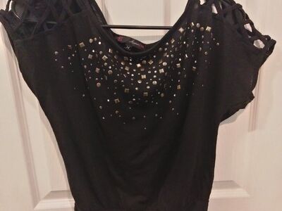 Black studded top
