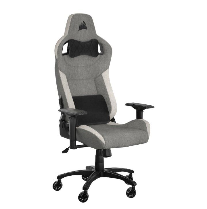 CORSAIR T3 RUSH Fabric Gaming Chair (Gray/White)
