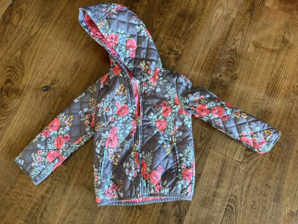 Jacket Carter’s brand size 3T floral gray girl
