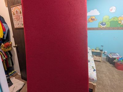 Free Twin Mattress - Red/White, Excellent Condition