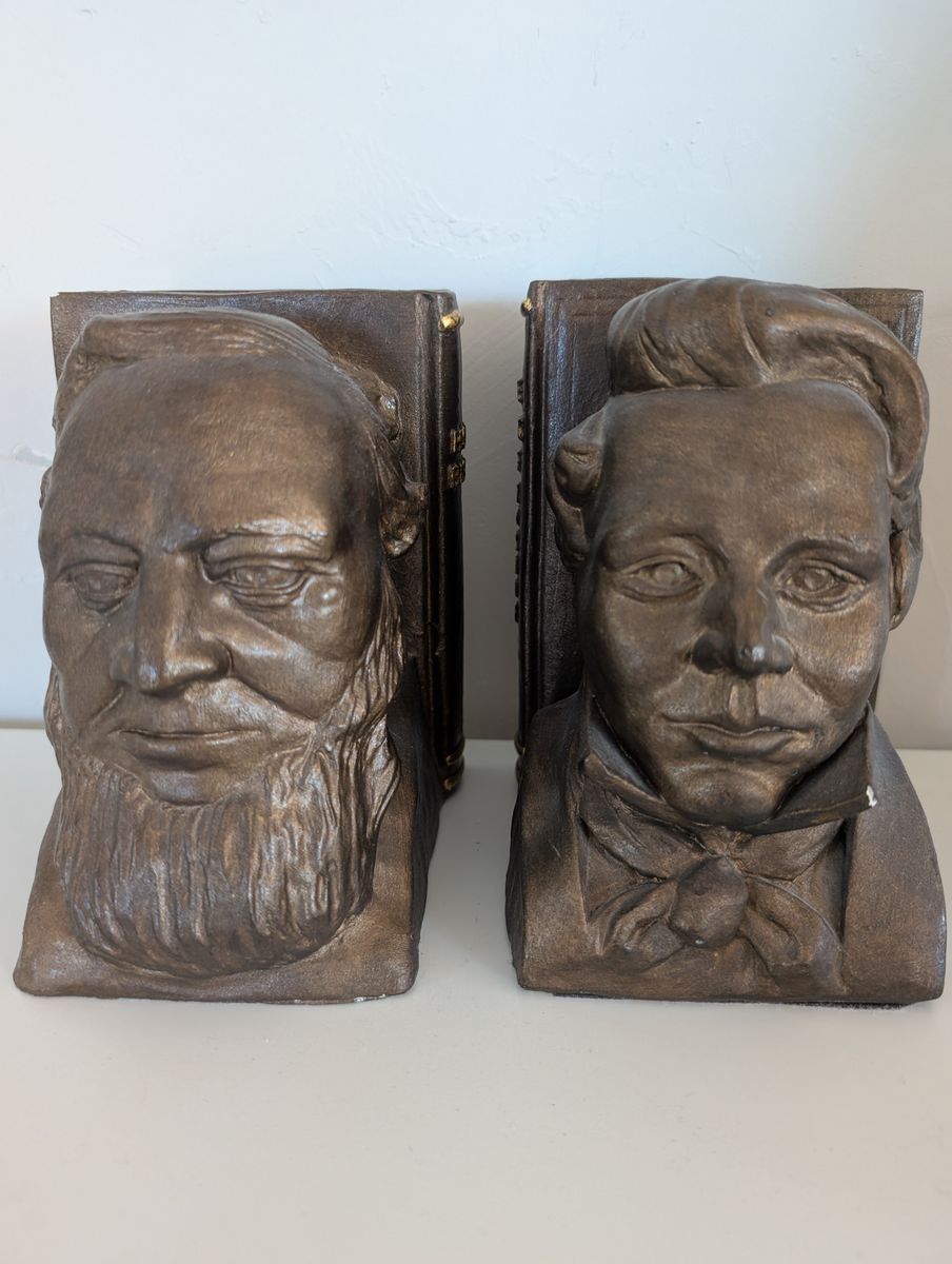 Joseph Smith book of Mormon and Brigham Young Holy Bible bookends