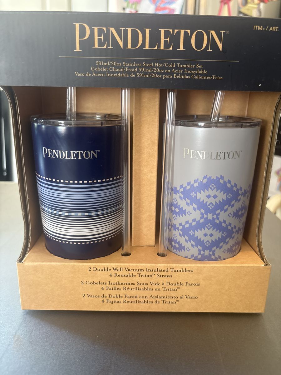 Pendleton set of 2, 20 oz. Double Wall Vacuum Insulated  Tumblers gift set, Brand New in Box