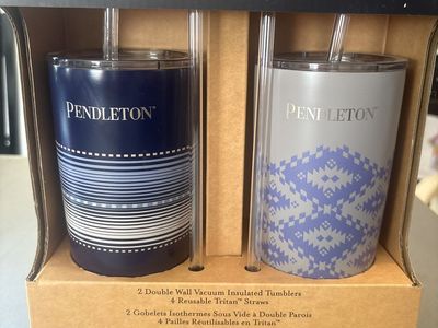 Pendleton set of 2, 20 oz. Double Wall Vacuum Insulated Tumblers gift set, Brand New in Box