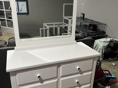 Solid Wood Dresser with Mirror