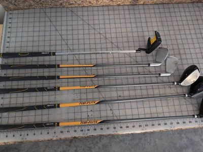 top flite xl j kids left handed golf set.