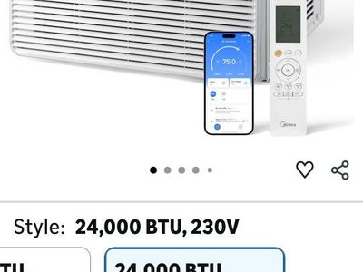 New Midea 24,000 BTU Inverter Window Air Conditioner in white