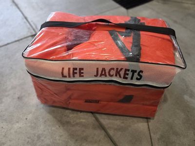 Seachoice Orange Life Jacket Pack with Storage Bag