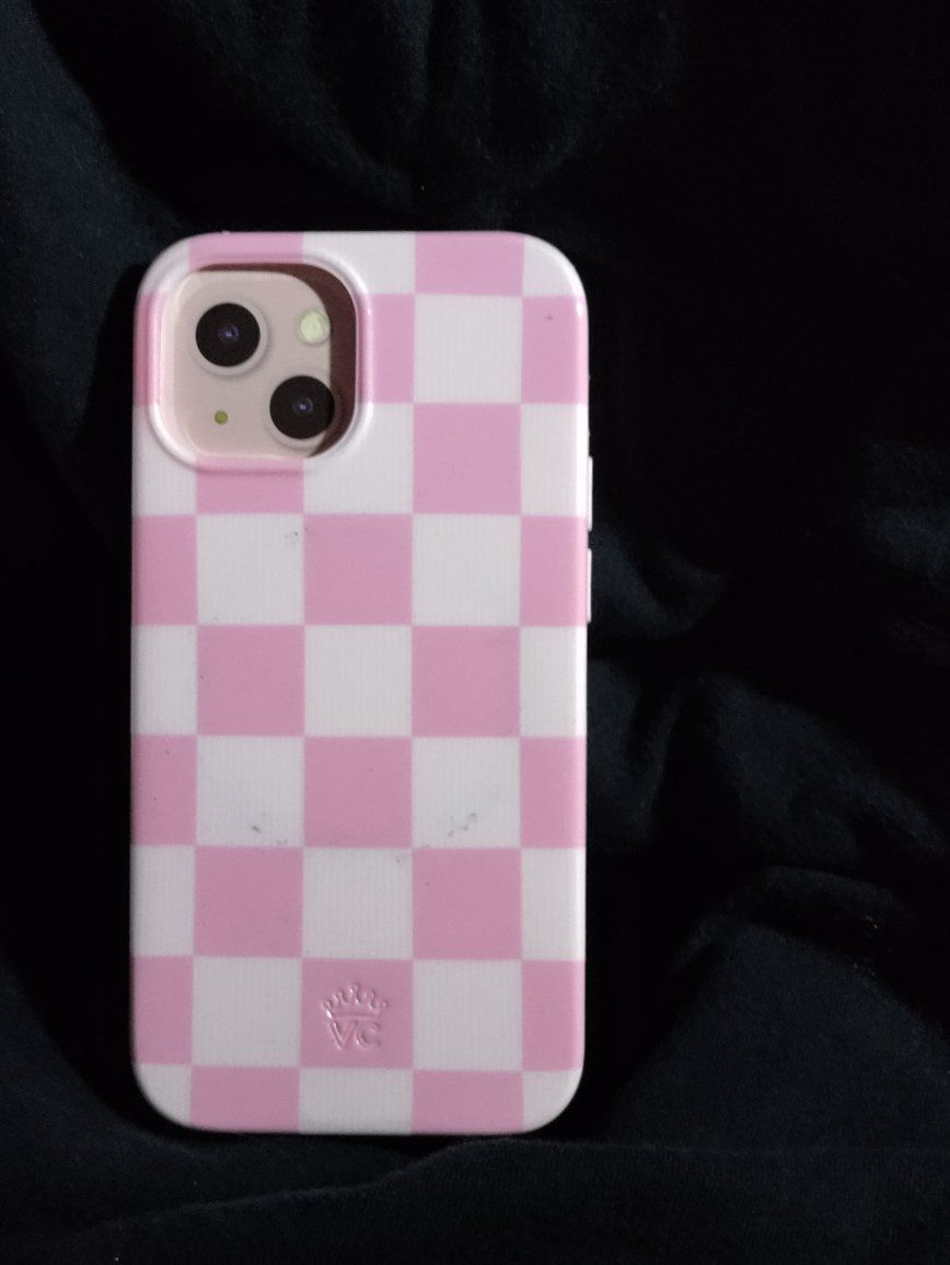 Velvet Caviar Pink & White Checkered Phone Case for iPhone 13 - Aesthetic Style