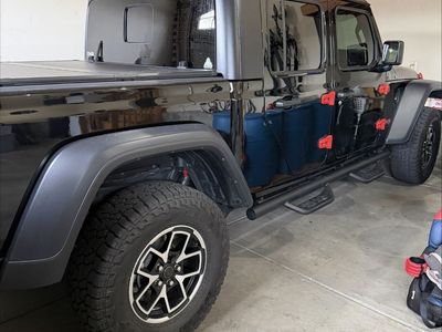 Barricade Tubular Drop Steps; Fine Textured Black (20-26 Jeep Gladiator JT)