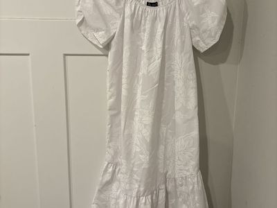 White On White Hawaiian Dress