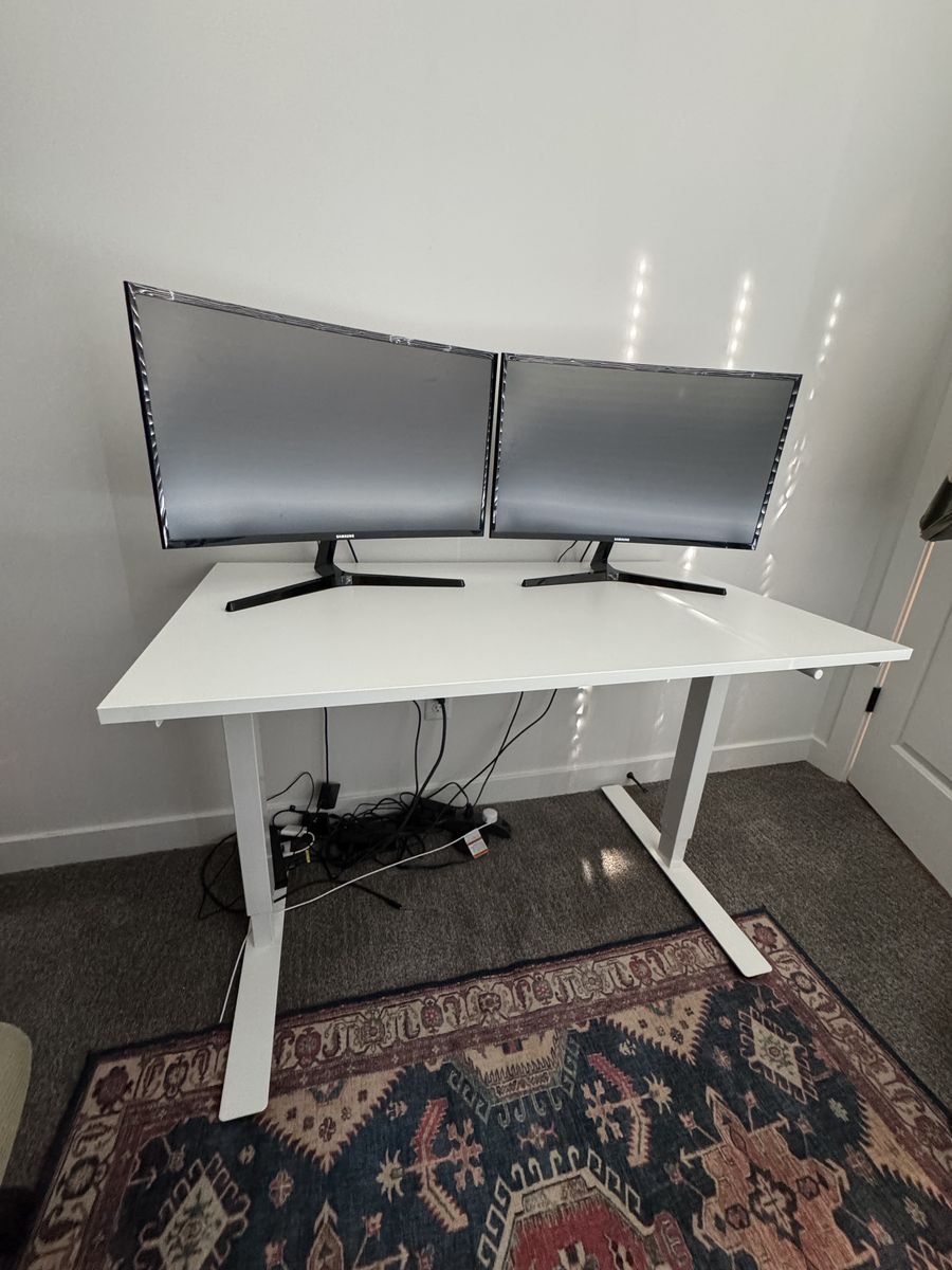 IKEA Trotten Adjustable Standing Desk White