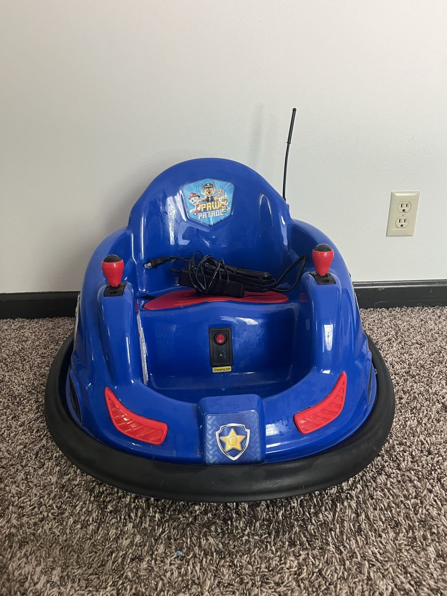 Paw Patrol Blue Ride-On Bumper Car Electric Toy for Kids with Charger