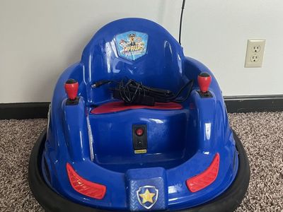 Paw Patrol Blue Ride-On Bumper Car Electric Toy for Kids with Charger
