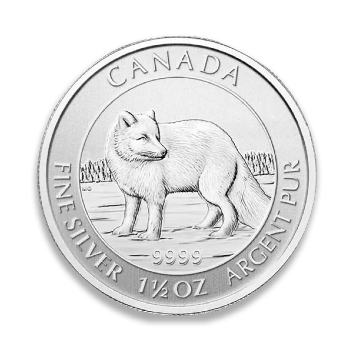 2014 Canadian Silver Fox 1.5 Ounce .9999 Pure silver coins