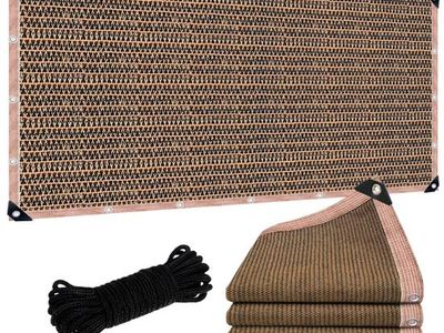 8’x16’ Shade Cloth - Sun Shade Block Fabric with Grommets, Outdoor UV Protection, Blocks 90% of UV-
