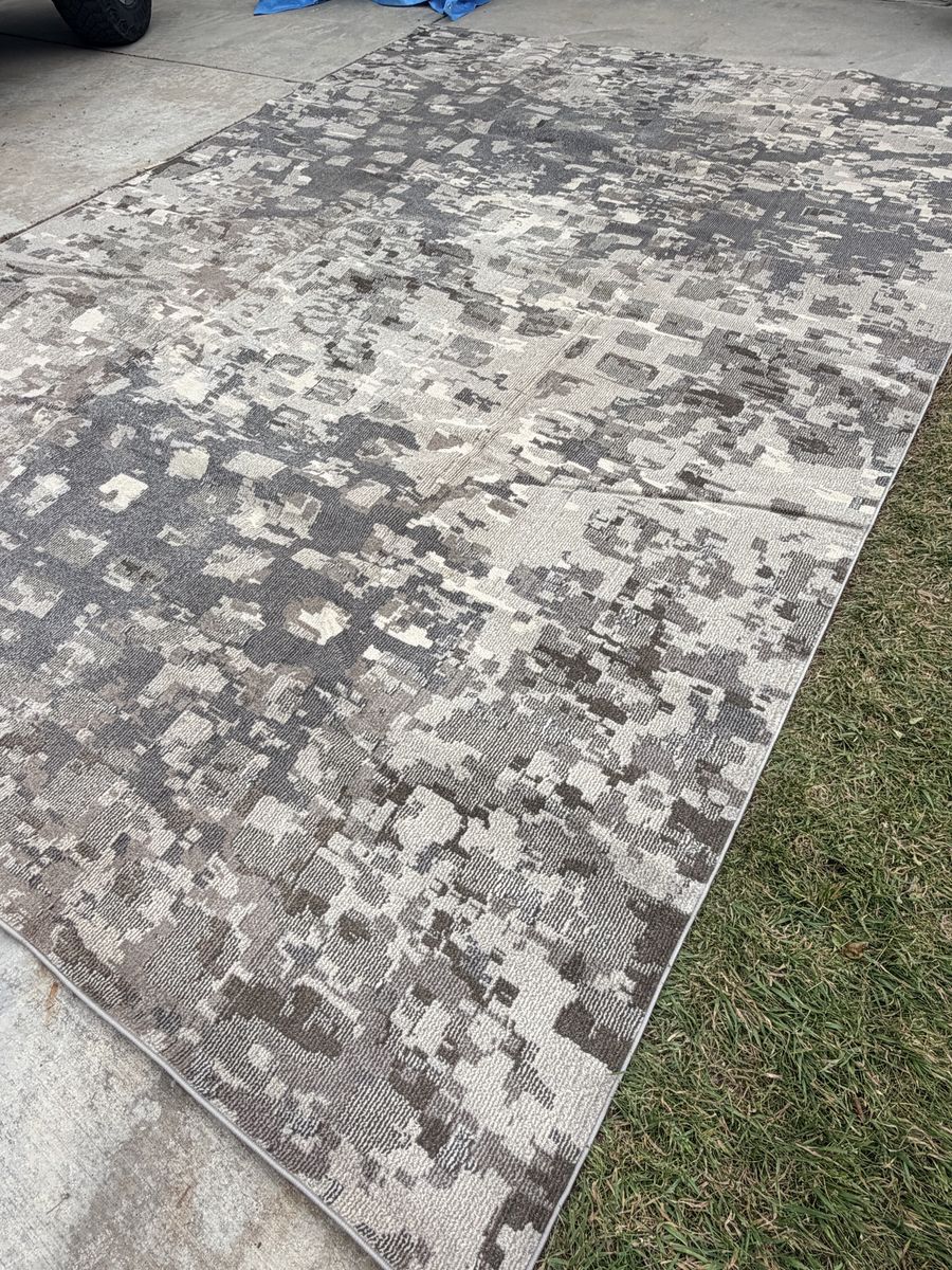 New. New. SAFAVIEH Madison Collection Area Rug - 10' x 14', Grey & Beige, Boho Abstract Design
