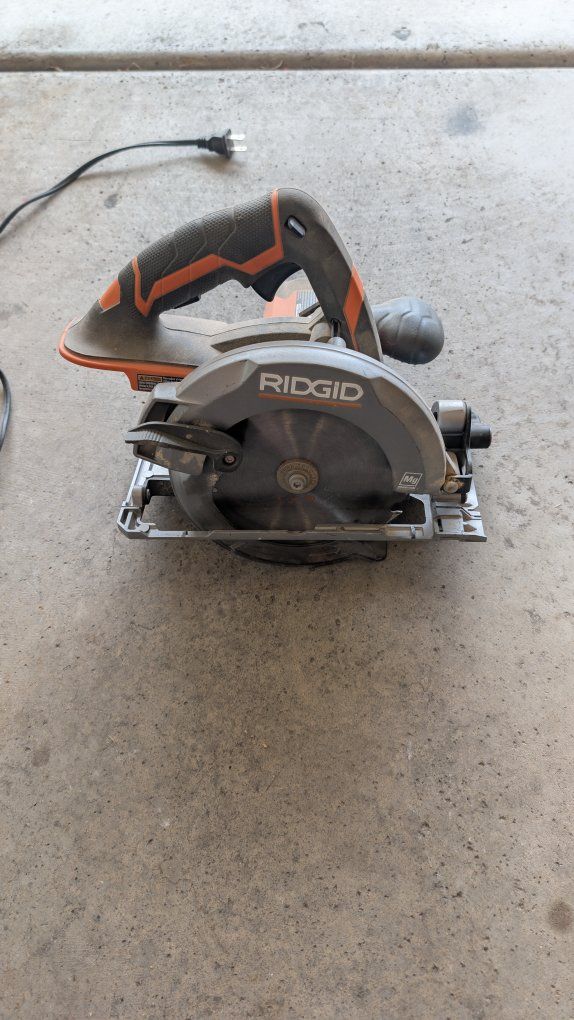 Ridgid 12 V drill impact, 18 volt circular saw