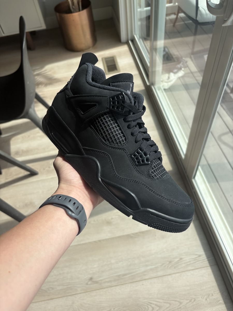 Black Cat Jordan 4 Men's Size 10.5