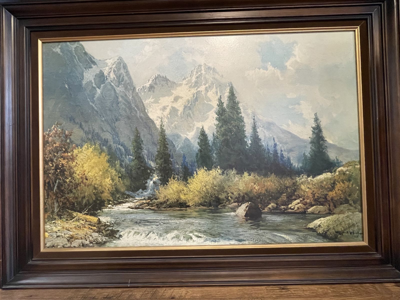 Robert Wood 1955 Mountain Painting